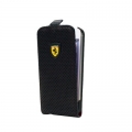 Чехол блокнот с флипом Ferrari Scuderia Full Perforated для iPhone 5 / 5S FECHFPFLP5 (черный)